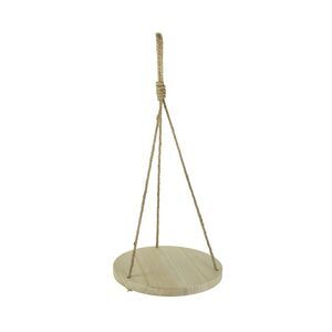 Circular Wood Hanging Decorative Display Shelf Rope Hanging Farmhouse Decor